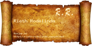 Rieth Rodelinda névjegykártya